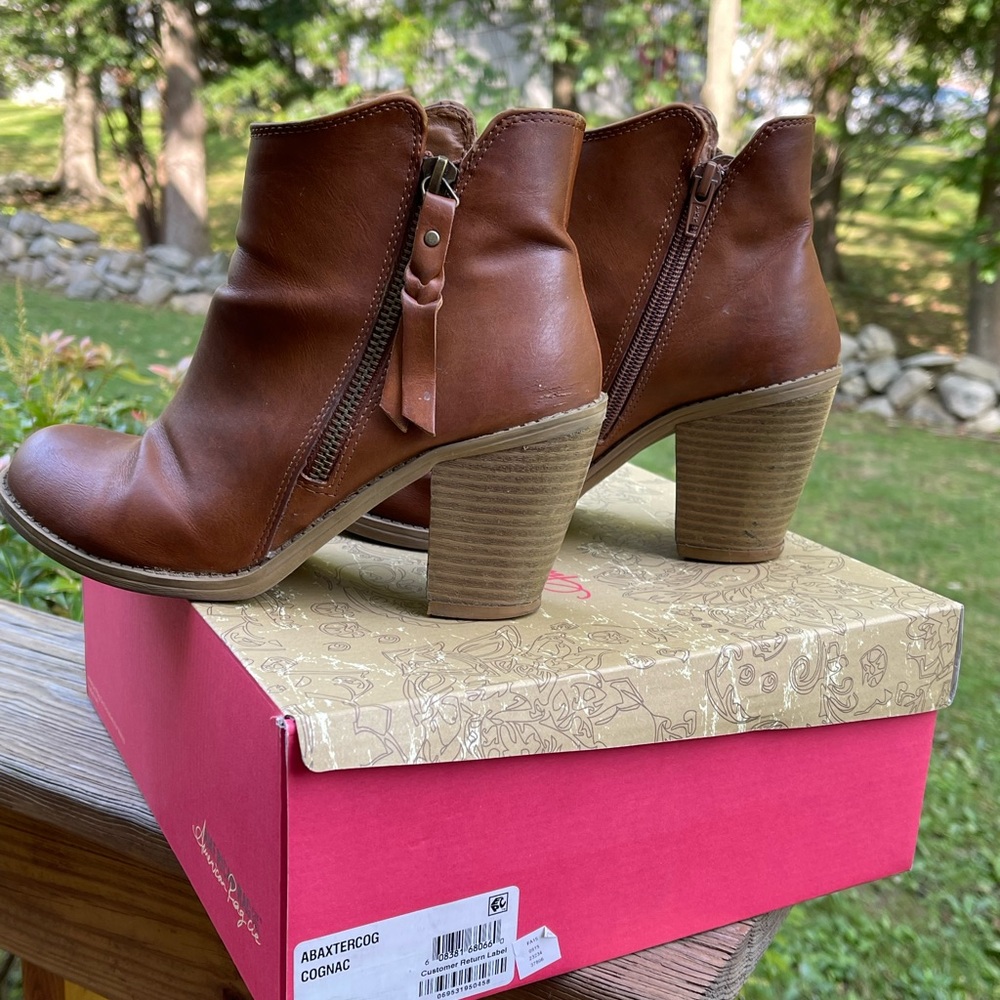 American Rag Women’s Booties, cognac color.
